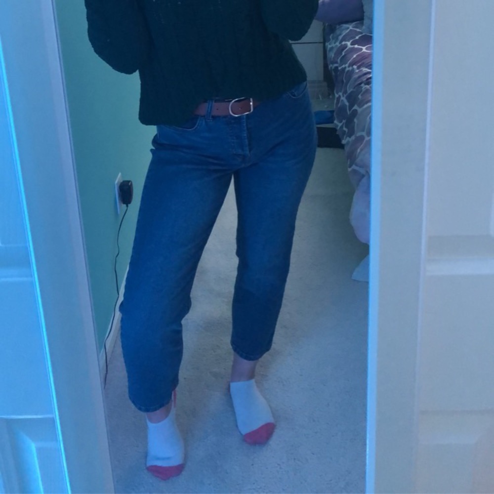 Blue mom jeans